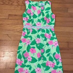 Lilly Pulitzer green and pink flower dress